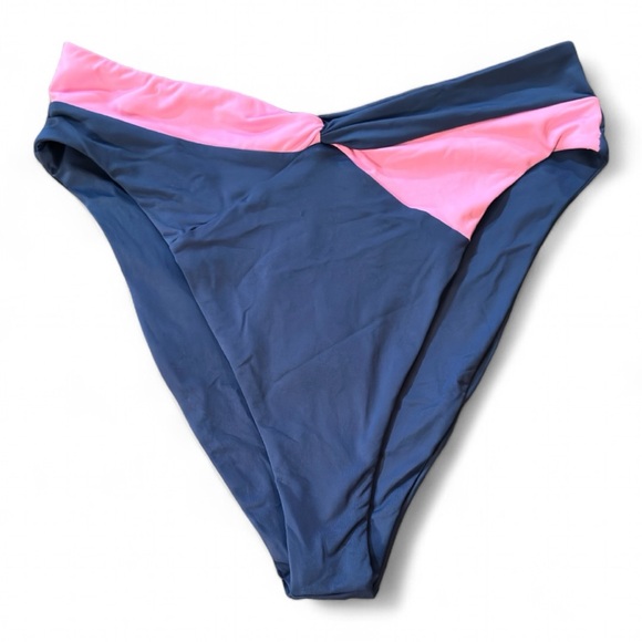 L*Space Nancy Lee Bitsy Bikini Bottom Color: Indigo/Rosebud - Picture 14 of 15